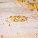 Mameloly 1.5mm 925 Sterling Silver 14K Gold Plated CZ Wedding Bands for Women Dainty Stackable Cubic Zirconia Engagement Rings for Her Size 3-12 - Image 4