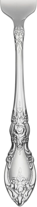 Oneida Silverware Set For 8, Wordsworth 45-Piece with Serving Utensils, Service For 8, Ornate Pattern, Mirror Finish, 18/0 Stainless Steel, Dishwasher Safe, Knives Spoons and Forks (Silver, 45 Pieces) - Image 6