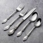 Oneida Silverware Set For 8, Wordsworth 45-Piece with Serving Utensils, Service For 8, Ornate Pattern, Mirror Finish, 18/0 Stainless Steel, Dishwasher Safe, Knives Spoons and Forks (Silver, 45 Pieces) - Image 7