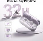 Monster Wireless Earbuds Open AC601, Comfort Clip-On Bluetooth Earbuds, Bluetooth 5.4 Open Ear Buds with Environmental Noise Cancellation, IPX5 Waterproof & Touch Control Wireless Headphones (Purple) - Image 6