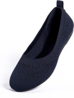 Frank Mully Women’s Ballet Flat Shoes Knit Dress Shoes Round Toe Slip On Ballerina Flats for Woman Low Wedge Comfort Soft - Image 6