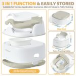 Orzbow 3-in-1 Potty Training Toilet, Detachable Baby Potty, As Toddler Toilet Seat, Chair, Step Stool for Boys & Girls 18+ Months, Potty Training Seat with Splash Guard, Lid, Easy Clean, Brown - Image 3