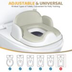 Orzbow 3-in-1 Potty Training Toilet, Detachable Baby Potty, As Toddler Toilet Seat, Chair, Step Stool for Boys & Girls 18+ Months, Potty Training Seat with Splash Guard, Lid, Easy Clean, Brown - Image 4