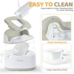 Orzbow 3-in-1 Potty Training Toilet, Detachable Baby Potty, As Toddler Toilet Seat, Chair, Step Stool for Boys & Girls 18+ Months, Potty Training Seat with Splash Guard, Lid, Easy Clean, Brown - Image 5