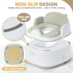 Orzbow 3-in-1 Potty Training Toilet, Detachable Baby Potty, As Toddler Toilet Seat, Chair, Step Stool for Boys & Girls 18+ Months, Potty Training Seat with Splash Guard, Lid, Easy Clean, Brown - Image 6