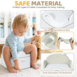 Orzbow 3-in-1 Potty Training Toilet, Detachable Baby Potty, As Toddler Toilet Seat, Chair, Step Stool for Boys & Girls 18+ Months, Potty Training Seat with Splash Guard, Lid, Easy Clean, Brown - Image 7