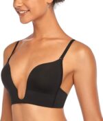 DotVol Women's Deep Plunge Bra Convertible Push up Low Cut Seamless Wireless Bra - Image 3