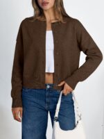 LILLUSORY Womens Cropped Cardigan Sweaters Lightweight Crop Knit Y2k Outfits Fashion Button Up Clothes - Image 3