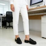 Ablanczoom Mules for Women Backless Closed Toe Loafers Slip On Platform Chunky Heel Tassel Work Shoes for Office Business Casual - Image 4