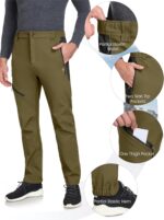 Little Donkey Andy Men’s Fleece Lined Softshell Pants for Hiking SKiiing - Image 6
