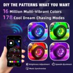 Tavaray 4PCS 14" Double Sided RGB LED Wheel Ring Lights with APP & Remote Control, 178+DIY Dynamic Modes w/Turn Signal Braking and Reverse Function Wheel Lights for Trucks Pickups Cars Offroad - Image 3