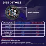 Tavaray 4PCS 14" Double Sided RGB LED Wheel Ring Lights with APP & Remote Control, 178+DIY Dynamic Modes w/Turn Signal Braking and Reverse Function Wheel Lights for Trucks Pickups Cars Offroad - Image 6