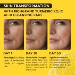Turmeric Kojic Acid Cleansing Pads for Face - Exfoliating Sponges with Vitamin C & Lemon - Foaming Facial Wash for Glowing Skin & Uneven Tone Support - Gentle Daily Scrub - Image 3