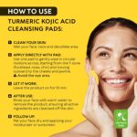 Turmeric Kojic Acid Cleansing Pads for Face - Exfoliating Sponges with Vitamin C & Lemon - Foaming Facial Wash for Glowing Skin & Uneven Tone Support - Gentle Daily Scrub - Image 4