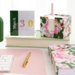 kate spade new york Note Cube with 400 Blank Sheets and Black Ink Pen, Cute Paper Holder for Desk (Hidden Garden) - Image 5