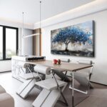 Lapremoly Framed Wall Decor For Living Room Wall Art For Office Bedroom Decor Tree Panoramic Landscape Wall Paintings Canvas Prints Textured Abstract Pictures Artwork Modern Home Decorations - Image 4