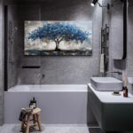 Lapremoly Framed Wall Decor For Living Room Wall Art For Office Bedroom Decor Tree Panoramic Landscape Wall Paintings Canvas Prints Textured Abstract Pictures Artwork Modern Home Decorations - Image 5