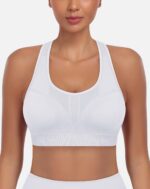 3-Pack High Impact Racerback Sports Bras for Women - Padded Wirefree Workout Bra for Fitness Gym Yoga - Image 4