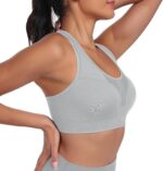 3-Pack High Impact Racerback Sports Bras for Women - Padded Wirefree Workout Bra for Fitness Gym Yoga - Image 5