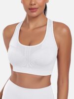 3-Pack High Impact Racerback Sports Bras for Women - Padded Wirefree Workout Bra for Fitness Gym Yoga - Image 6