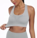 3-Pack High Impact Racerback Sports Bras for Women - Padded Wirefree Workout Bra for Fitness Gym Yoga - Image 8