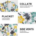Hawaiian Shirt for Men Short Sleeve Floral Palm Button Down Tropical Vacation Beach Shirt - Image 5