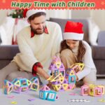 Toddler Girl Toys, Magnetic Tiles 44pcs, Birthday Gifts Ideas for Girls Age 3-5, Magnetic Building Blocks, Magnet STEM Montessori Toddler Kids Christmas Toys Gifts for 3 4 5 6 7 Year Old Girls - Image 5