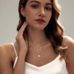 Airmb Gold Dainty Diamond Pendant Necklace for Women Simple 14K Gold Plated Paperclip Choker Necklaces Cute Minimalist Open Oval Necklaces Gold Jewelry for Women Gifts - Image 6