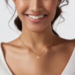 Airmb Gold Dainty Diamond Pendant Necklace for Women Simple 14K Gold Plated Paperclip Choker Necklaces Cute Minimalist Open Oval Necklaces Gold Jewelry for Women Gifts - Image 8