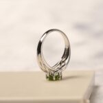 LUO Gemstone Birthstone Engagement Rings for Women, 7mm Round Cut Crossover Band Anniversary Wedding 925 Sterling Silver Promise Rings for Her Size 3-13 - Image 6