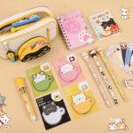 Ulema 58 Pcs Cute Cartoon Cat Stationery Set Cat Lover Gifts Christmas Gifts for Boys Girls with Cat Ballpoint Pen, Gel Pens,for Birthday Gifts,School Office Classroom Supplies. - Image 5
