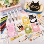 Ulema 58 Pcs Cute Cartoon Cat Stationery Set Cat Lover Gifts Christmas Gifts for Boys Girls with Cat Ballpoint Pen, Gel Pens,for Birthday Gifts,School Office Classroom Supplies. - Image 6