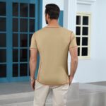 Angbater Men’s Henley Shirts Short Sleeve Casual Button Basic Tee Shirts Summer Lightweight T Shirts with Pocket - Image 3