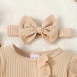 Newborn Baby Girl Romper Zip Ruffle Bodysuit One Piece Jumpsuit Baby Girl Clothes Coming Home Outfits - Image 5
