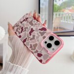 for iPhone 16 Pro Max Case, Vintage Camo Pattern Design for Men Boys Teens, Cool Camouflage Shockproof Protective Cover for Girls Women - Pink - Image 3