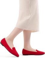 MUSSHOE Black Flats for Women Pointed Toe-Comfortable Business Casual Work Shoes, Dressy Suede Slip On with Memory Foam for Office, Teacher & Standing All Day - Image 3