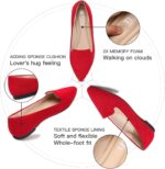 MUSSHOE Black Flats for Women Pointed Toe-Comfortable Business Casual Work Shoes, Dressy Suede Slip On with Memory Foam for Office, Teacher & Standing All Day - Image 5