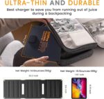 FlexSolar 20W Solar Panel Charger 5V USB-A USB-C Output Portable Foldable Small Power IP67 Waterproof Camping Backpacking Hiking Emergency for Phones Power Banks Flashlight Fans - Image 6
