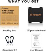 FlexSolar 20W Solar Panel Charger 5V USB-A USB-C Output Portable Foldable Small Power IP67 Waterproof Camping Backpacking Hiking Emergency for Phones Power Banks Flashlight Fans - Image 8