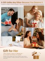 JewelPods C01 Pro Open Ear Headphones,Clip-on Earbuds Wireless Bluetooth with Crystal, Secure, Lightweight, Premium Audio-Water Resistant-Up to 72 hrs Play, Leather Charging Case,Gift for Her - Image 6