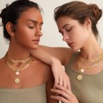 MJartoria Layered Necklaces for Women Trendy Retro Mother of Pearl Coin Letter Pendant Necklace Dainty Chunky Chain Choker Necklaces for Jewelry Birthday Gifts - Image 10