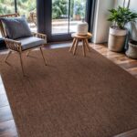 CAMILSON Easy Jute Rug 9x12, Indoor Outdoor Brown Color Fiber Area Rugs for Living Room Patio and Kitchen Rug, Solid Boho Woven Design, Easy-Cleaning, Washable Outside Carpet Alfombras (9 x 12) - Image 7