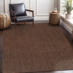 CAMILSON Easy Jute Rug 9x12, Indoor Outdoor Brown Color Fiber Area Rugs for Living Room Patio and Kitchen Rug, Solid Boho Woven Design, Easy-Cleaning, Washable Outside Carpet Alfombras (9 x 12) - Image 9