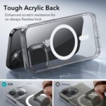 ESR for iPhone 15 Plus Case Set, 1 Tempered-Glass Screen Protector, 1 Set of Lens Protectors, Military-Grade Protection, Yellowing and Scratch Resistant MagSafe Phone Case, Classic Series, Clear - Image 8