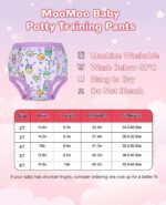 MooMoo Baby Cotton Potty Training Underwear 4 Packs Absorbent Reusable Training Pants for Girls 5T - Image 8