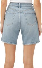 Silver Jeans Co. Women's Regular and Plus Size High Rise Long Shorts, Indigo - Image 6