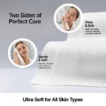 Face Towels - Ultra Soft and Thick Disposable Face Towelettes for Women - Biodegradable Facial Towels for Sensitive Skin - Face Cleansing, Makeup Removal, 10x12 Extra Large - 50 Pack - Image 5