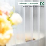 Seenus Waterproof Translucent Shower Curtain Liner with 3 Extra-Large Magnets, 72 x 84 Inch Extra Long PEVA Plastic Shower Liner Bpa-Free, Magnetic Frosted Shower Curtain for Bathroom - Image 3