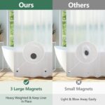 Seenus Waterproof Translucent Shower Curtain Liner with 3 Extra-Large Magnets, 72 x 84 Inch Extra Long PEVA Plastic Shower Liner Bpa-Free, Magnetic Frosted Shower Curtain for Bathroom - Image 4