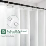 Seenus Waterproof Translucent Shower Curtain Liner with 3 Extra-Large Magnets, 72 x 84 Inch Extra Long PEVA Plastic Shower Liner Bpa-Free, Magnetic Frosted Shower Curtain for Bathroom - Image 8